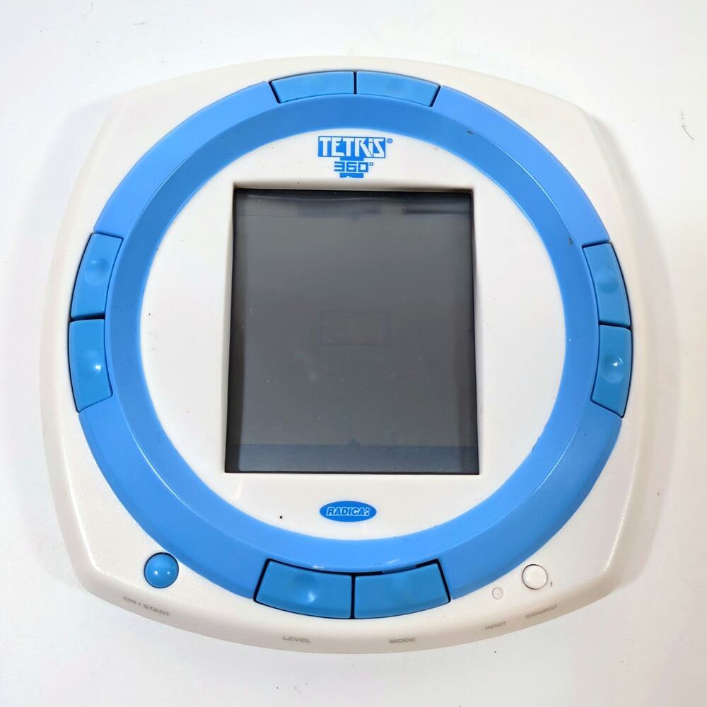 Tetris 360 Handheld Electronic Game Radica 2008 Mattel LCD Tested Works Used